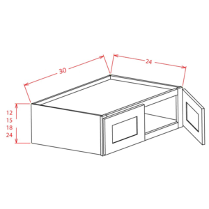 12" High Wall Refrigerator Cabinets