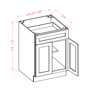 Double Door Single Drawer Bases