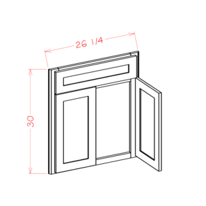 Diagonal Corner Sink Base Front