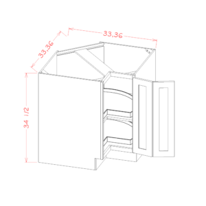 Base Easy Reach Cabinets with Lazy Susan Trays