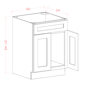 Sink Base with Single False Drawer Front