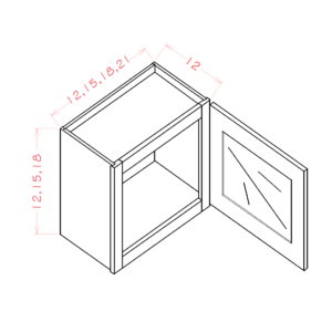 Single Glass Door Wall Stacker Cabinets