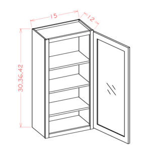 Single Glass Door Wall Cabinets