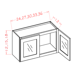 Double Glass Door Wall Stacker Cabinets