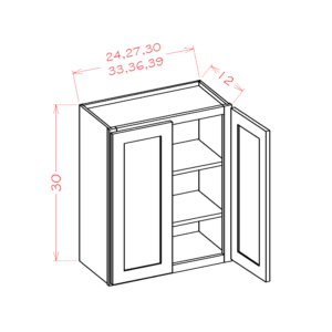 30" High Double Door Wall Cabinets