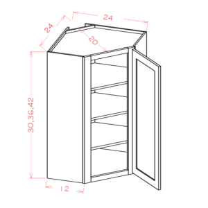 Diagonal Corner Wall Cabinets