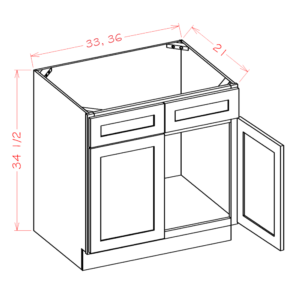 Double Door Double Drawer Front Vanity Sink Bases