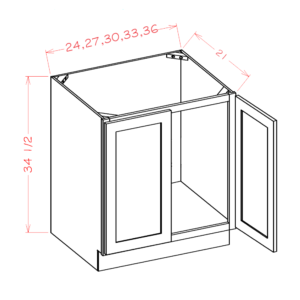 Double Full Height Door Vanity Sink Bases