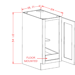 Double Full Height Door One Rollout Shelf Base Kits