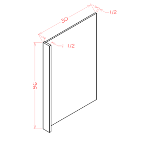 30"W Refrigerator End Panel
