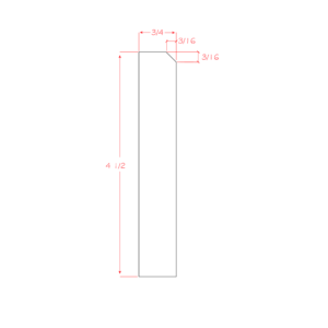 Angle Crown Moulding (1-3/4"H) CUT84