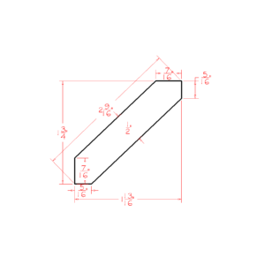 Angle Crown Moulding (1-3/4"H)