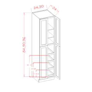Four Door Utility Rollout Shelf Cabinet Kit