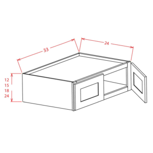 15" High Wall Refrigerator Cabinets